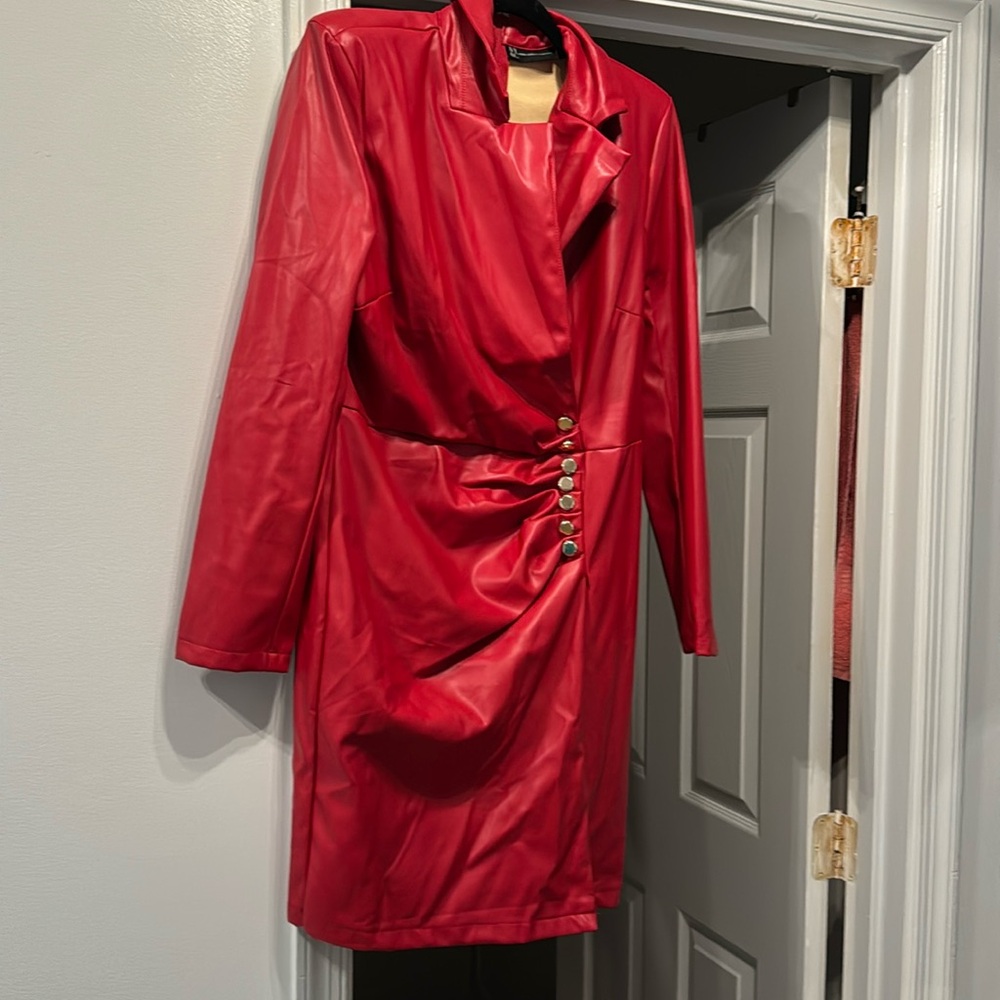 Red tuxedo dress ￼